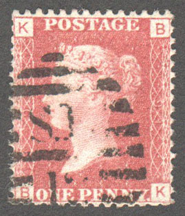 Great Britain Scott 33 Used Plate 91 - BK - Click Image to Close